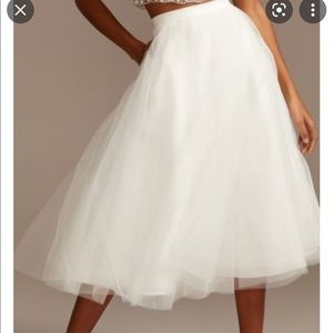 David’s Bridal Tulle Wedding Midi Skirt